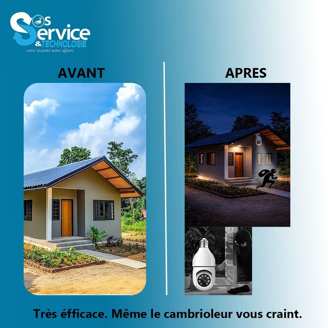📸 Caméra de Surveillance 360° WiFi – Sécurité Totale à 360°