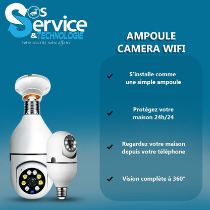 📸 Caméra de Surveillance 360° WiFi – Sécurité Totale à 360°