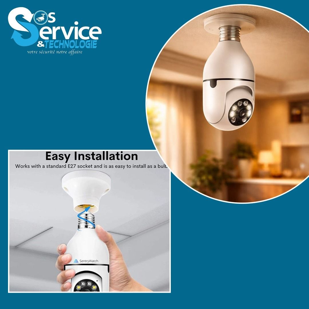 📸 Caméra de Surveillance 360° WiFi – Sécurité Totale à 360°